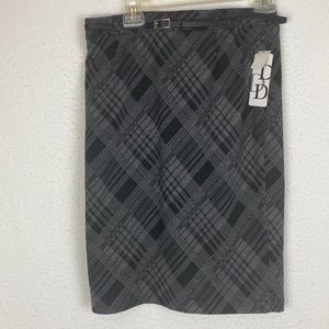 Dalia Collection gray and black pencil skirt size 6
